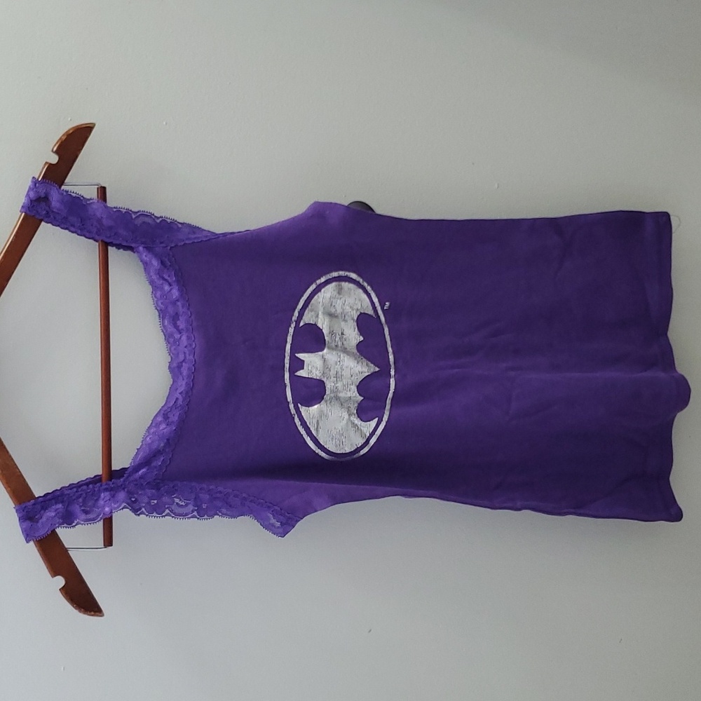 Briefly Stated Batgirl Intimates Lace Tank Purple Size Large